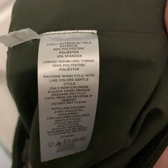 Loft faux suede olive green skirt size 6 - Picture 4 of 4